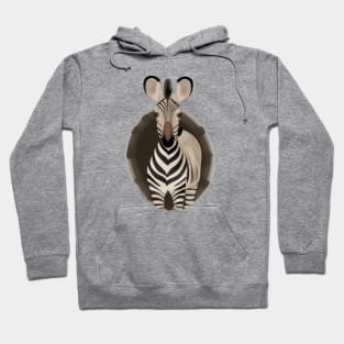 Cute Mountain Zebra Drawing Hoodie